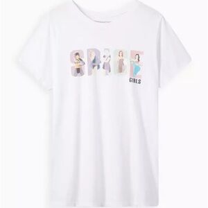 NWT Spice Girls Classic Fit Crew Top - Cotton White